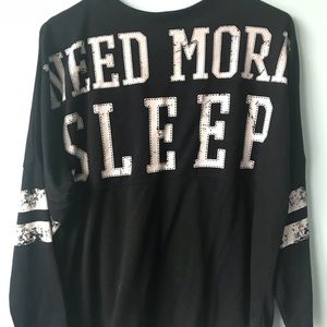 “Need More Sleep” Pom Pom shirt
